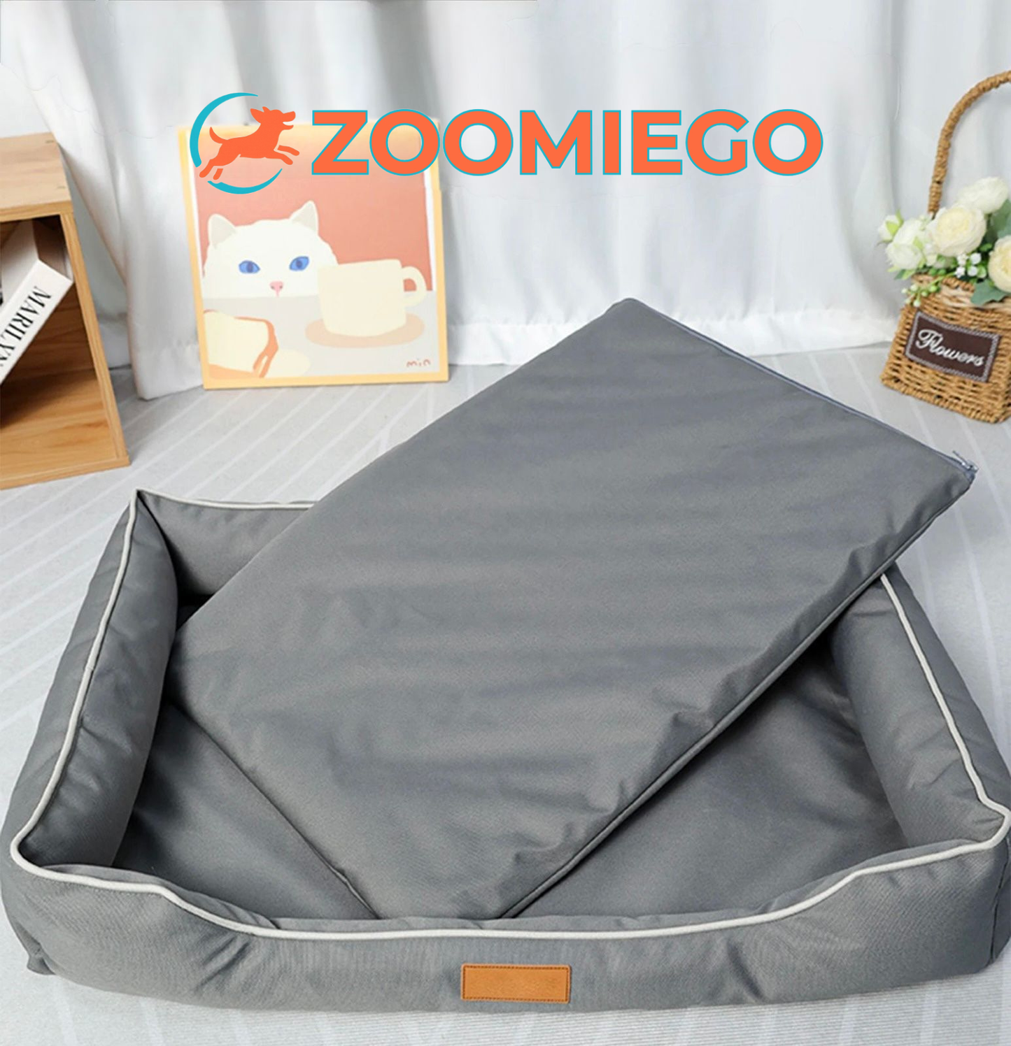 Letto OrthoComfort Zoomiego™ – La Cuccia Ergonomica a Divanetto (Sfoderabile e Premium)